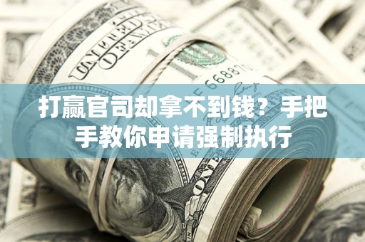 武汉打赢官司却拿不到钱？手把手教你申请强制执行