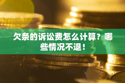 武汉欠条的诉讼费怎么计算?哪些情况不退! 武汉欠条的诉讼费怎么计算?哪些情况不退!