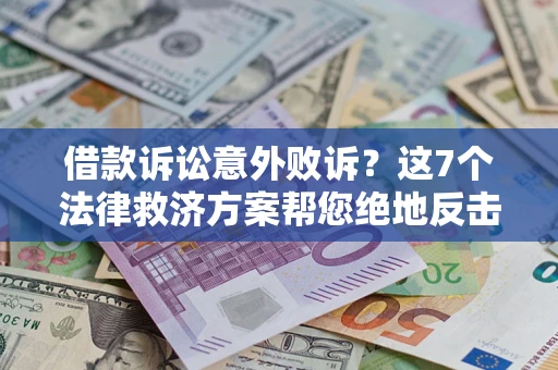 武汉借款诉讼意外败诉？这7个法律救济方案帮您绝地反击！