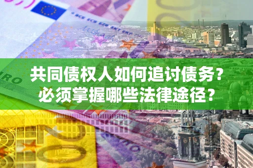 武汉共同债权人如何追讨债务？必须掌握哪些法律途径？
