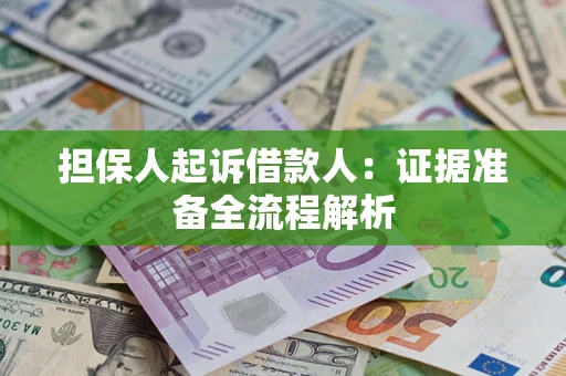 武汉担保人起诉借款人：证据准备全流程解析