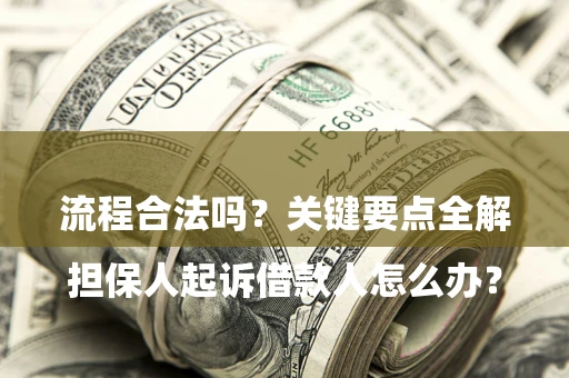 武汉

担保人起诉借款人怎么办？流程合法吗？关键要点全解析