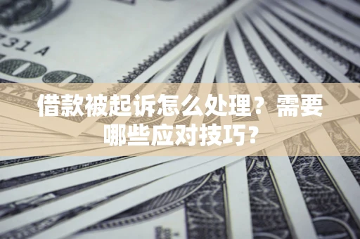 武汉借款被起诉怎么处理？需要哪些应对技巧？
