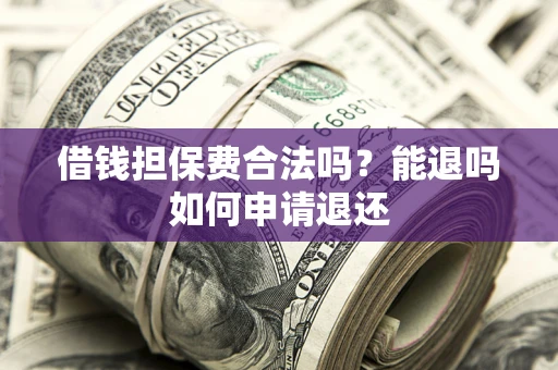 武汉借钱担保费合法吗？能退吗如何申请退还