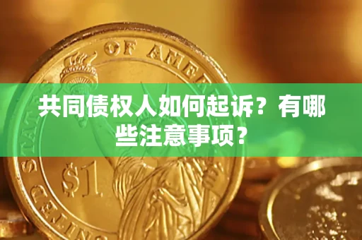 武汉共同债权人如何起诉？有哪些注意事项？