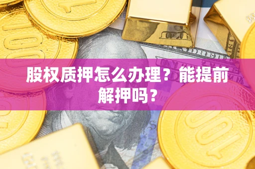 武汉股权质押怎么办理？能提前解押吗？